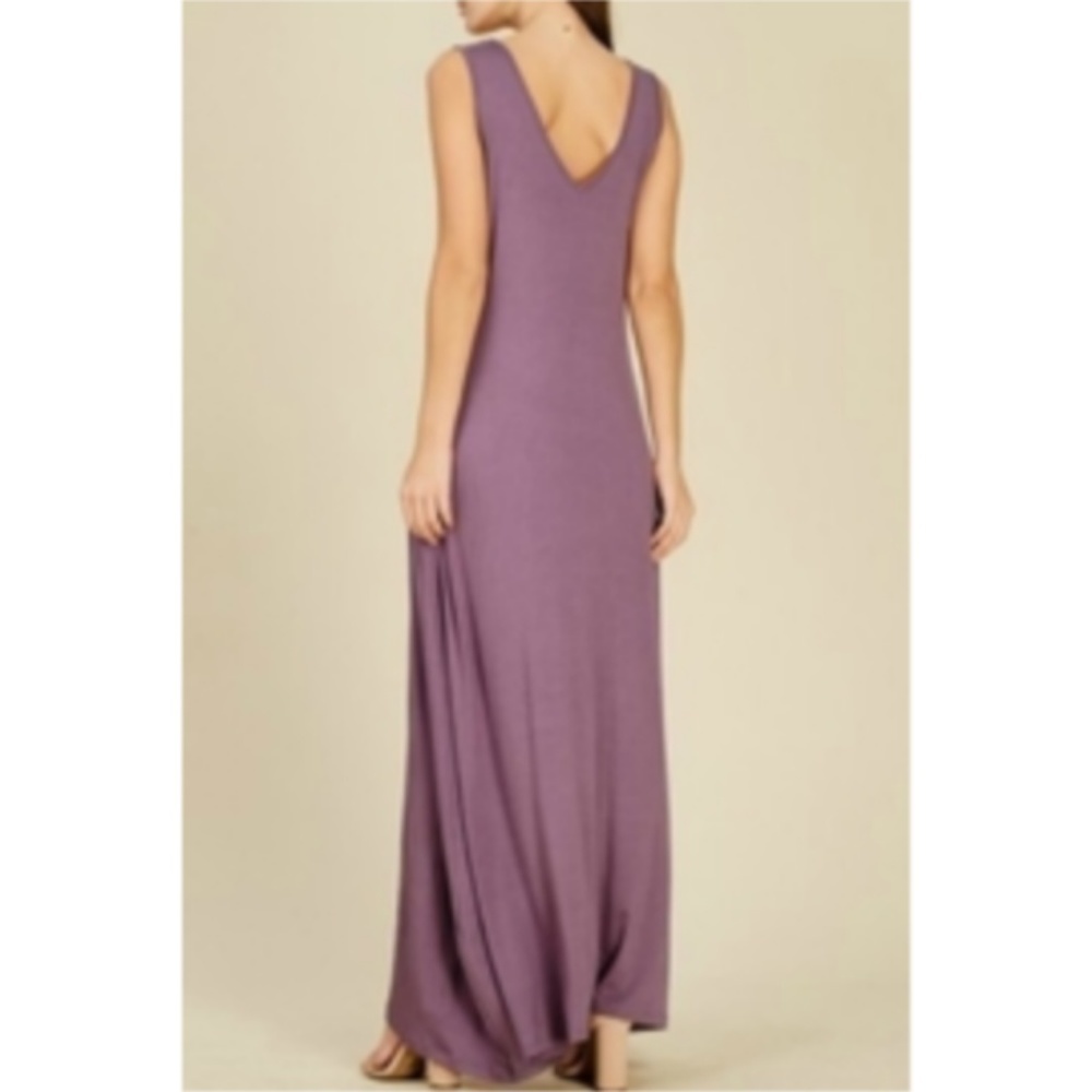 NWT Purple Reversible Pocket Maxi Dress